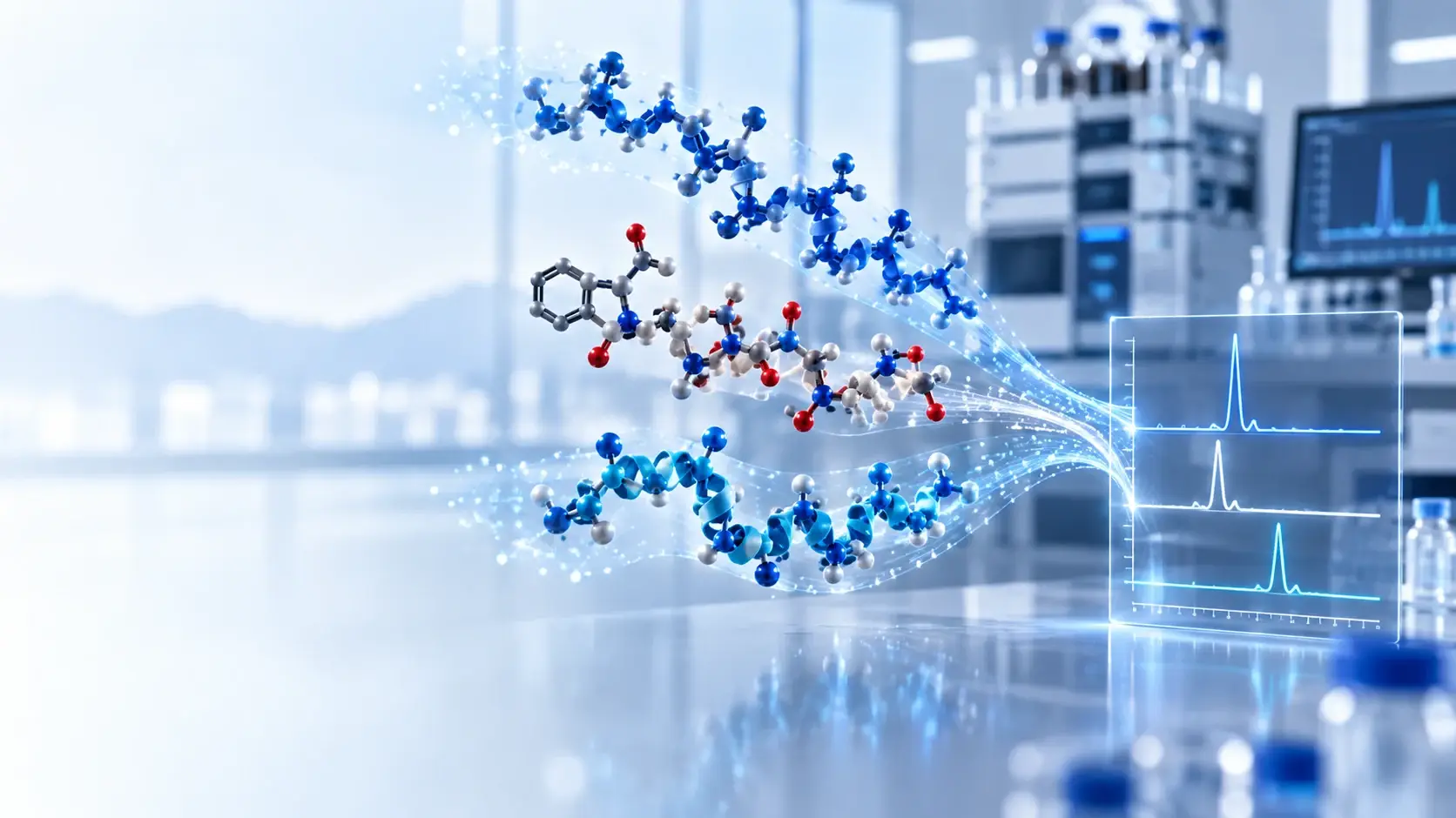 GLOW research blend analytical evidence with molecular structures and HPLC chromatogram